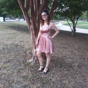 Sequin Hearts, size 1, pink